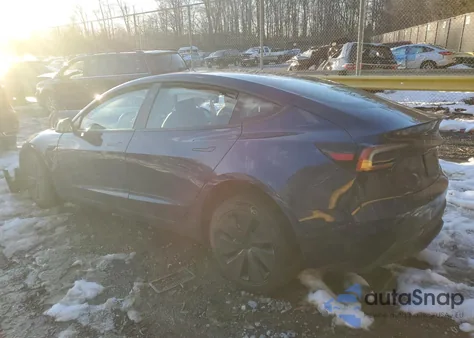 2024 Tesla Model 3 из США, поврежденный, VIN 5YJ3E1EA2RF765747